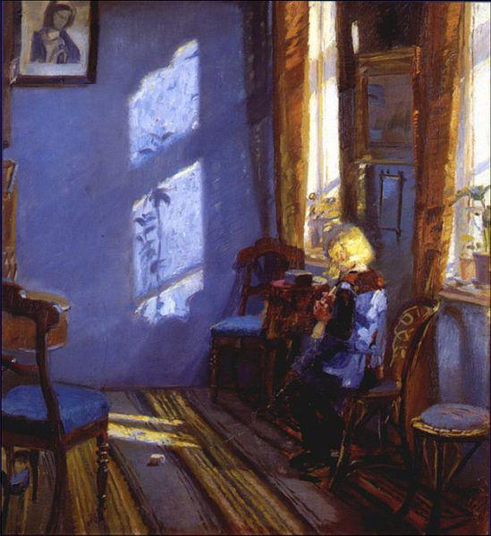 Anna Ancher Sunlight in the blue room